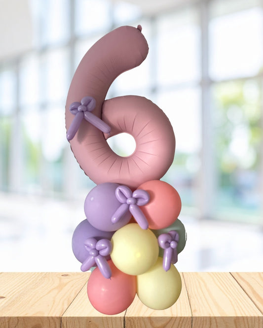 PICK YOU OWN - Bows 86cm Number Balloon Column and Bouquet