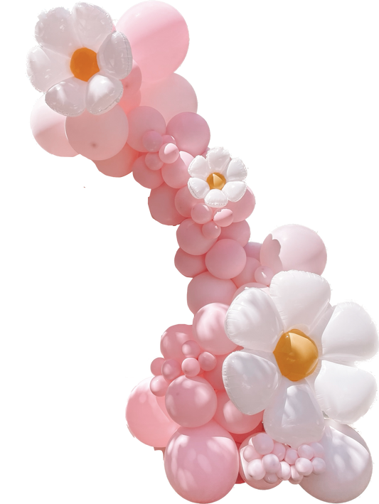 Kids Balloon Garland - Pastel pink/Pink/Daisy's  - BG