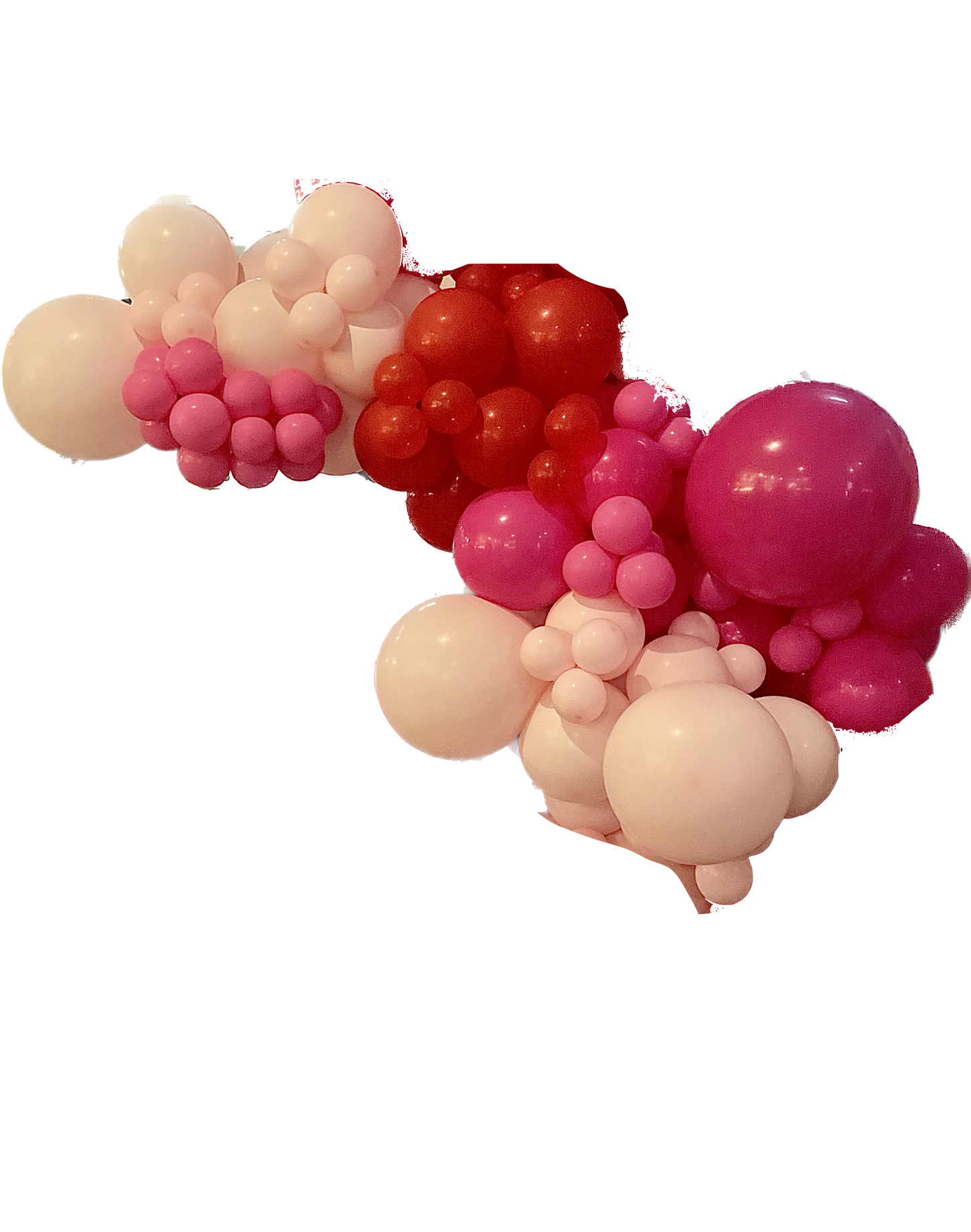 Ready To Hang - Pink/Red/fuchsia- Standard Balloon Garland