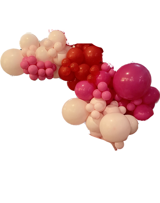 Ready To Hang - Pink/Red/fuchsia- Standard Balloon Garland