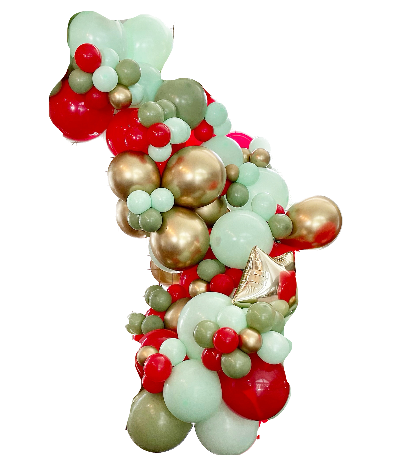 Ready To Hang - Christmas Green/red- Standard Balloon Garland