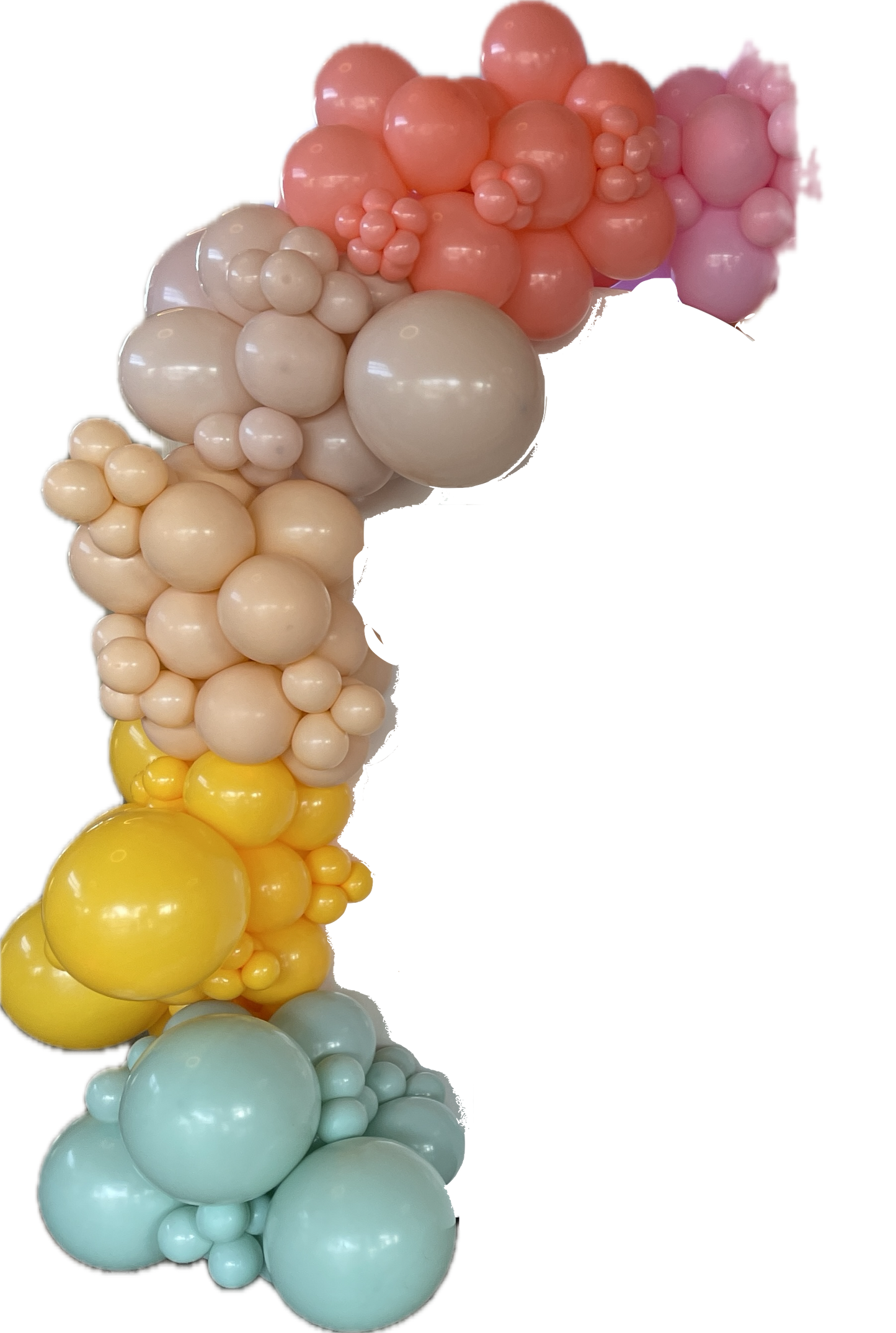 Ready To Hang -Caramel RAINBOW - Standard Balloon Garland