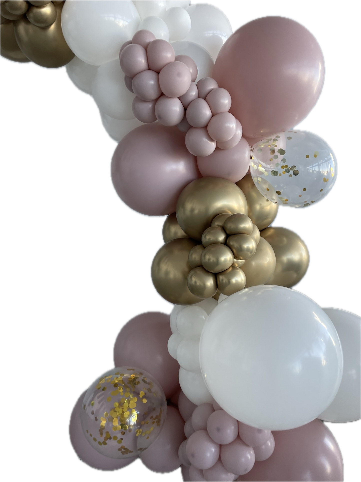 White/gold/confetti/Dusk rosa- Standard Balloon Garland - BG2