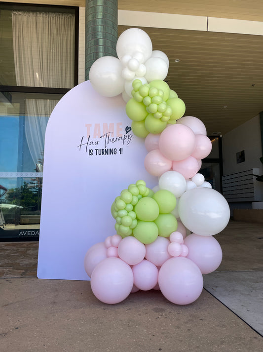 PVC SAIL Backdrop Arch 1100W*1900mmH White With Base