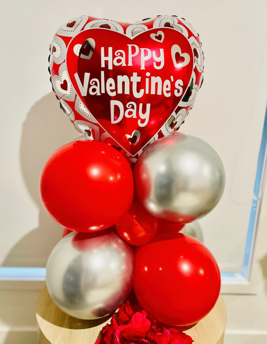 Valentines Day Heart Balloon Bouquet