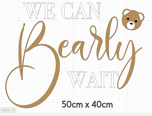 We can Bearly Wait Vinyl Decal