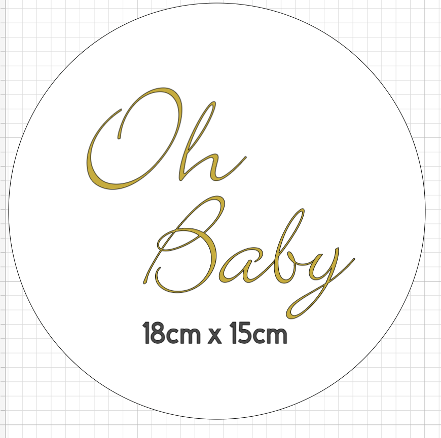 Oh Baby Vinyl Decal