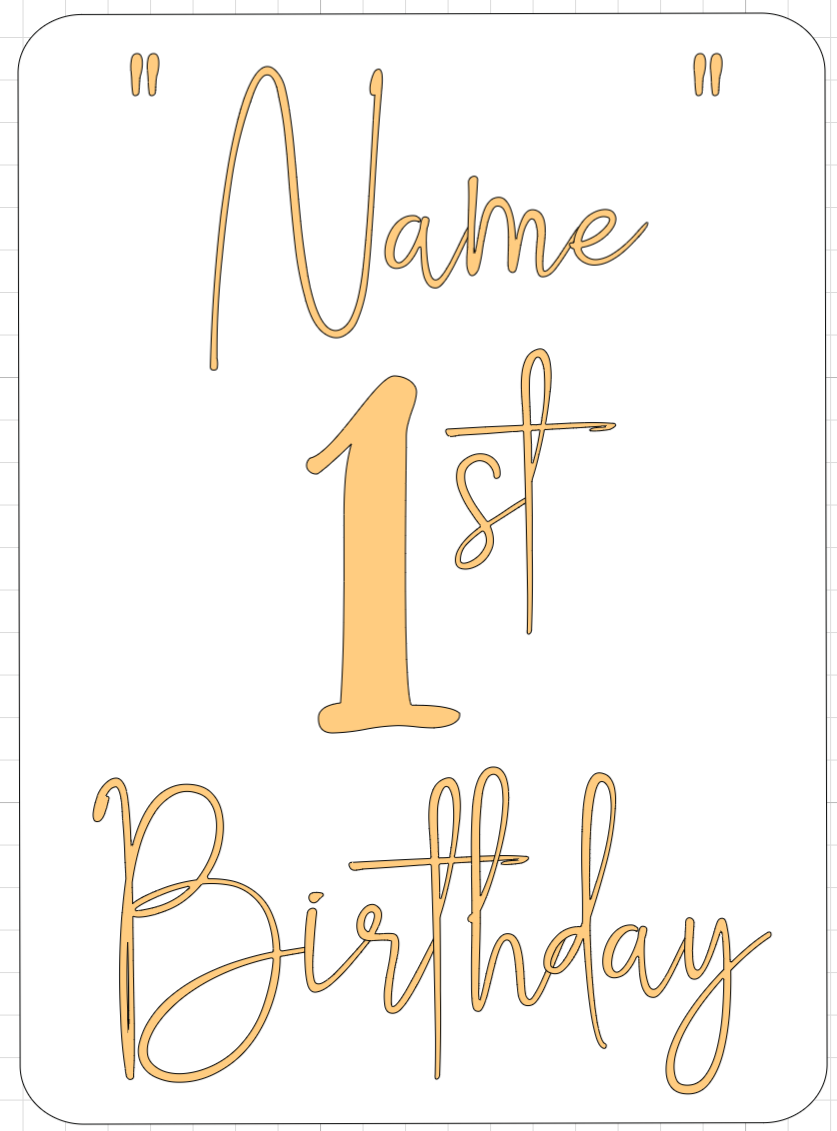 1st Birthday Vinyl Decal