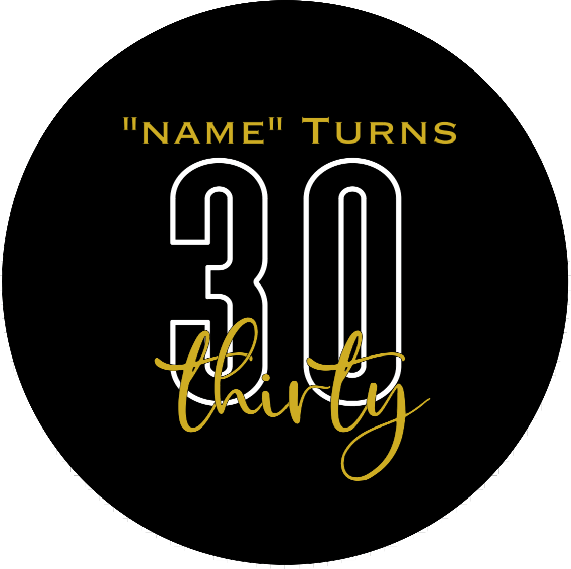 Name "Turns" Birthday Vinyl Decal