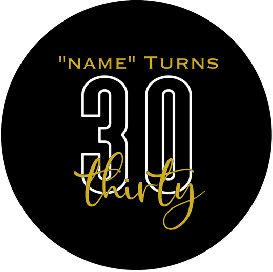 Name "Turns" Birthday Vinyl Decal