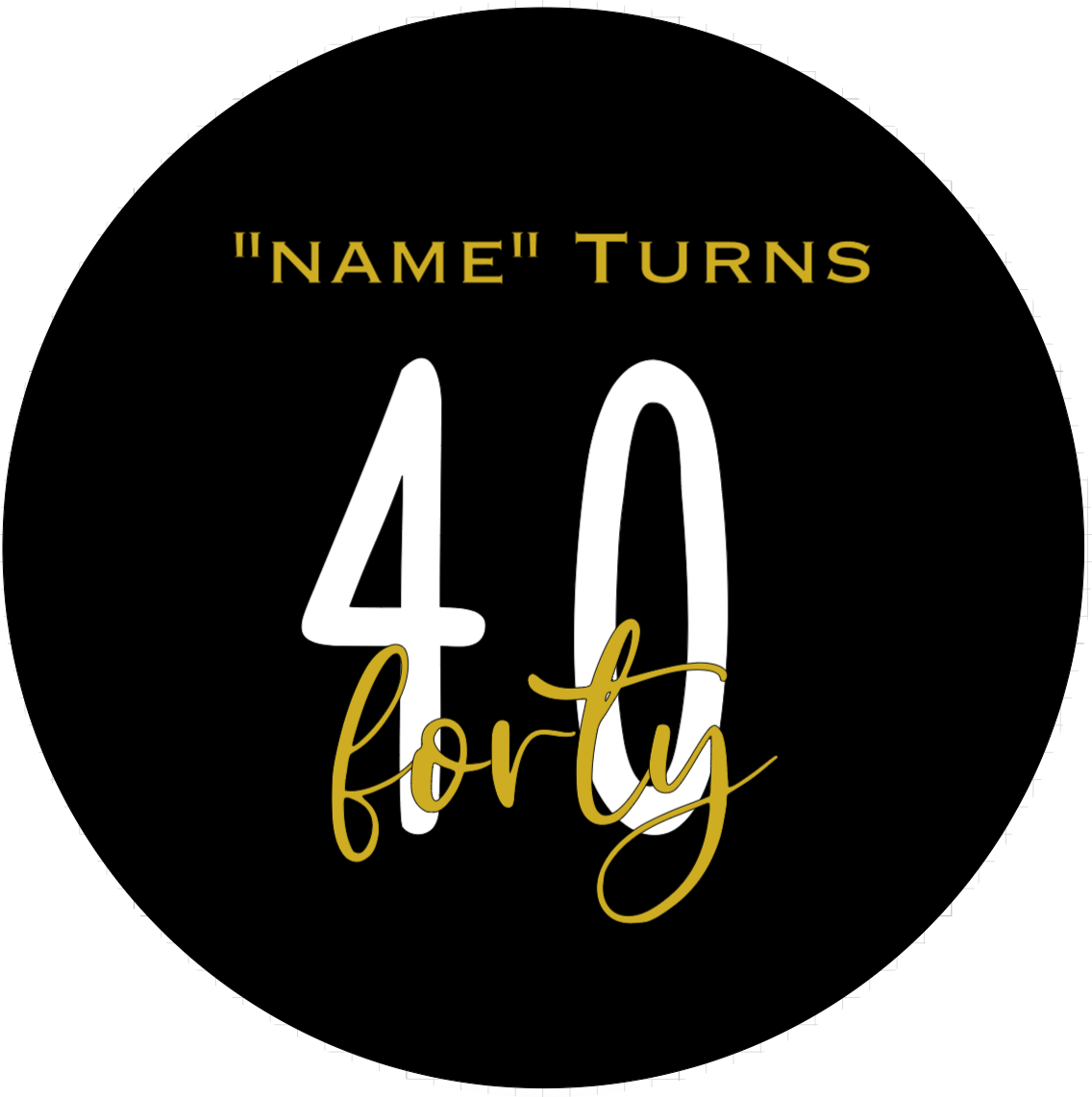 Name "Turns" Birthday Vinyl Decal