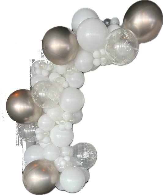 LUXE BALLOON GARLAND -White Balls/Champange -BG1