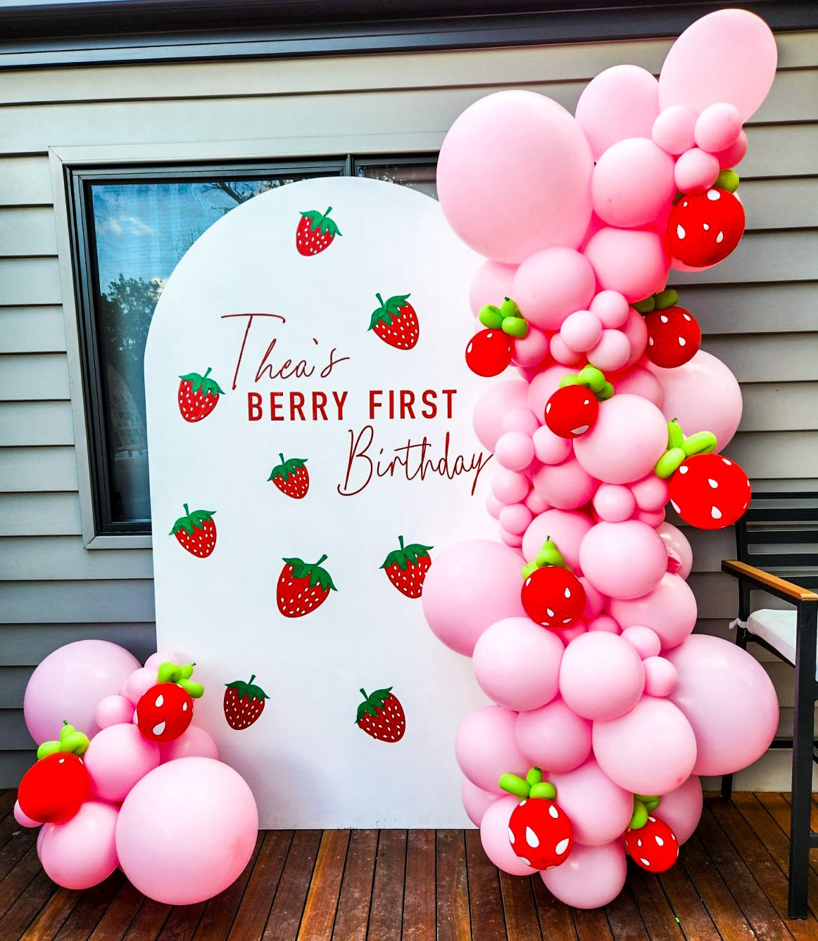 LUXE Balloon Garland - BERRY FIRST BIRTHDAY - BG2 ONE