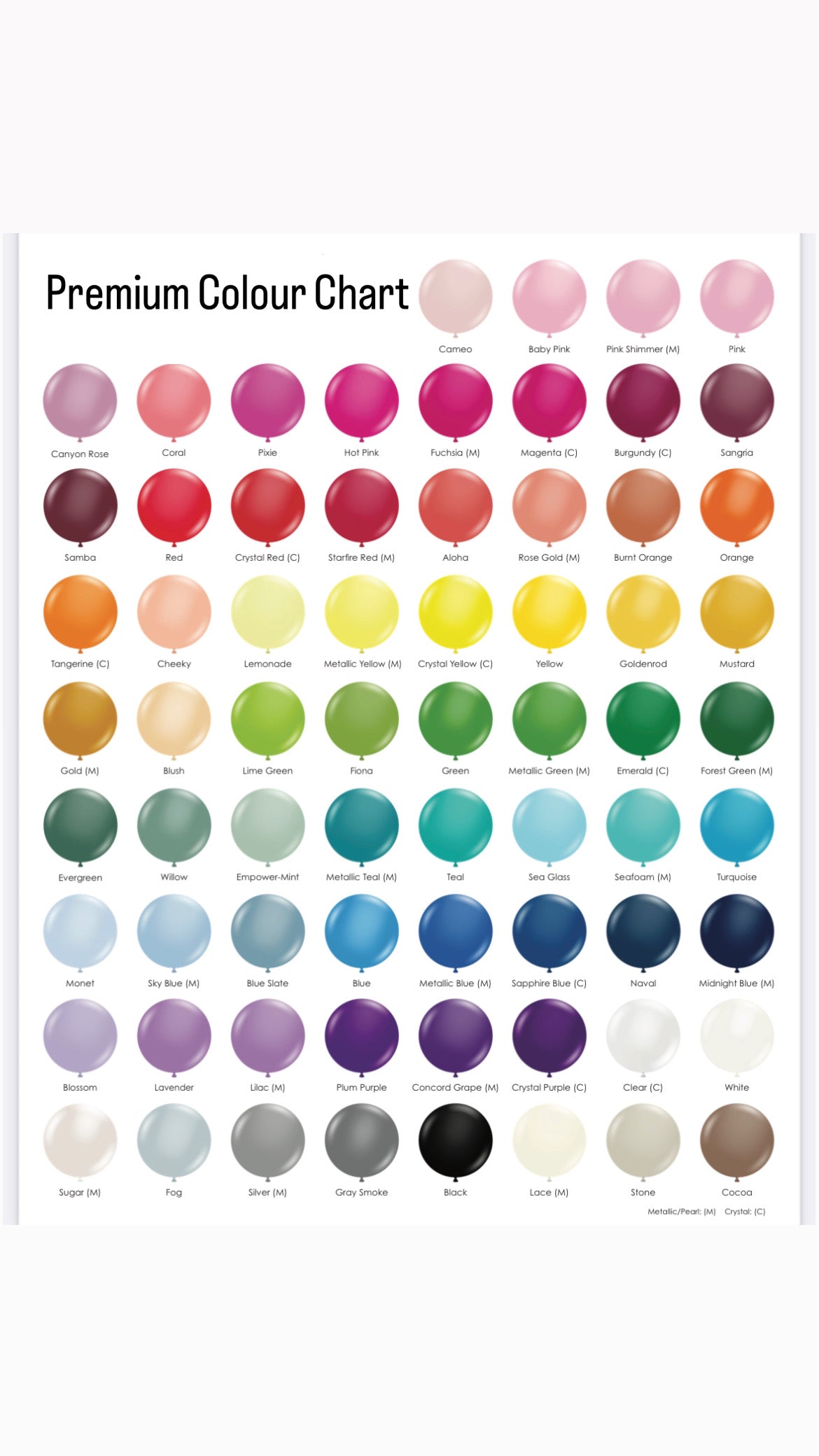 Custom - Premium colours Balloon Garland BG2