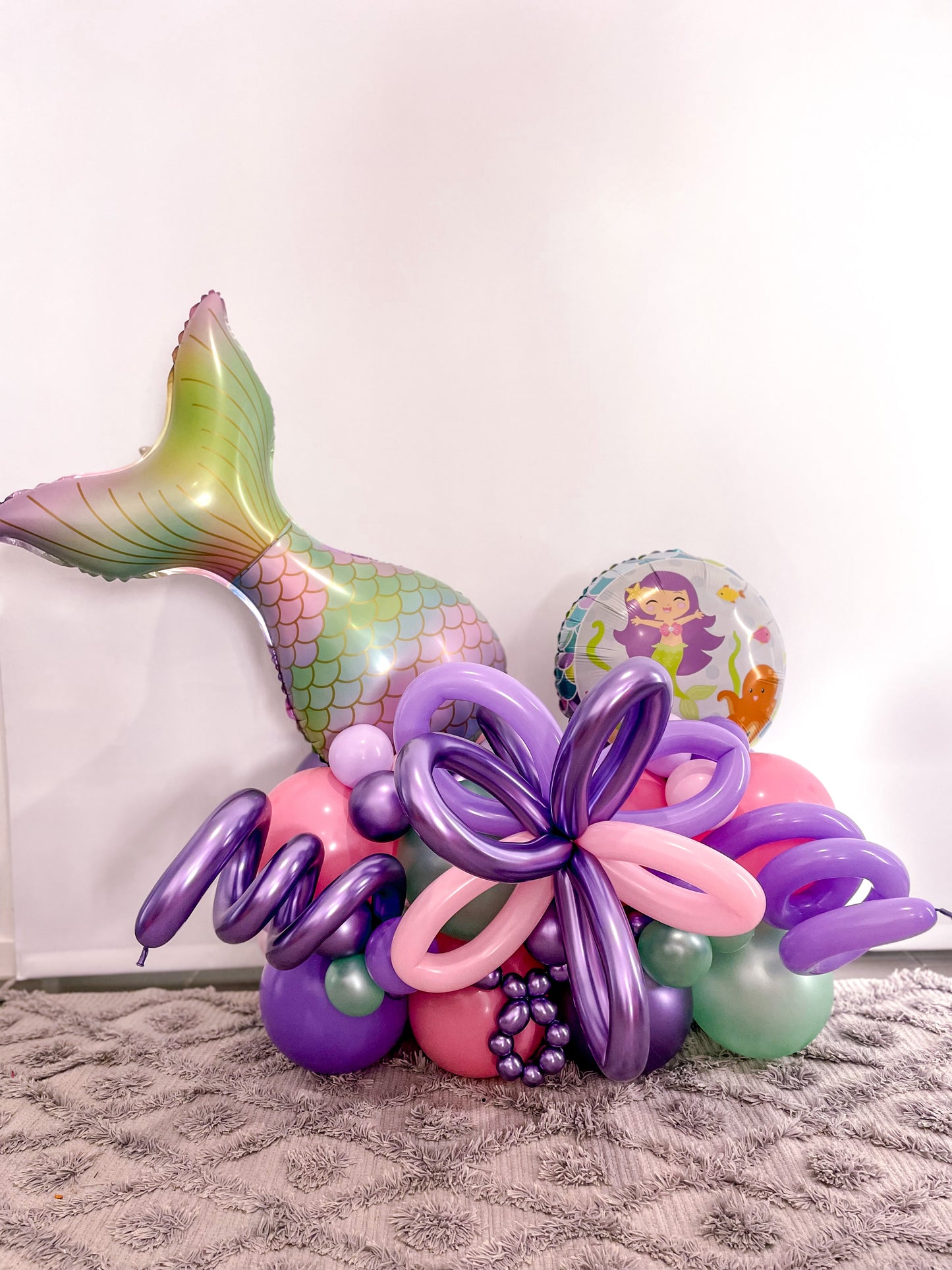 Mermaid Tail and foil Balloon Bouquets