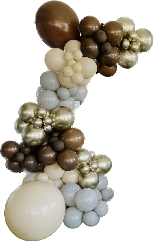 Ready To Hang - Browns and Golds - Standard Balloon Garland