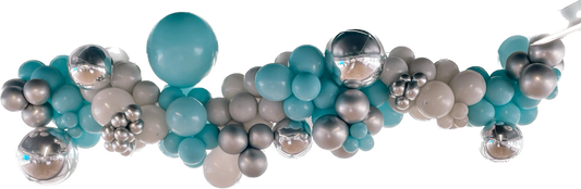 Ready To Hang - Blue/GREY/Silver - Standard Balloon Garland