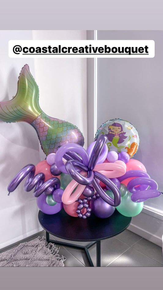 Mermaid Tail and foil Balloon Bouquets