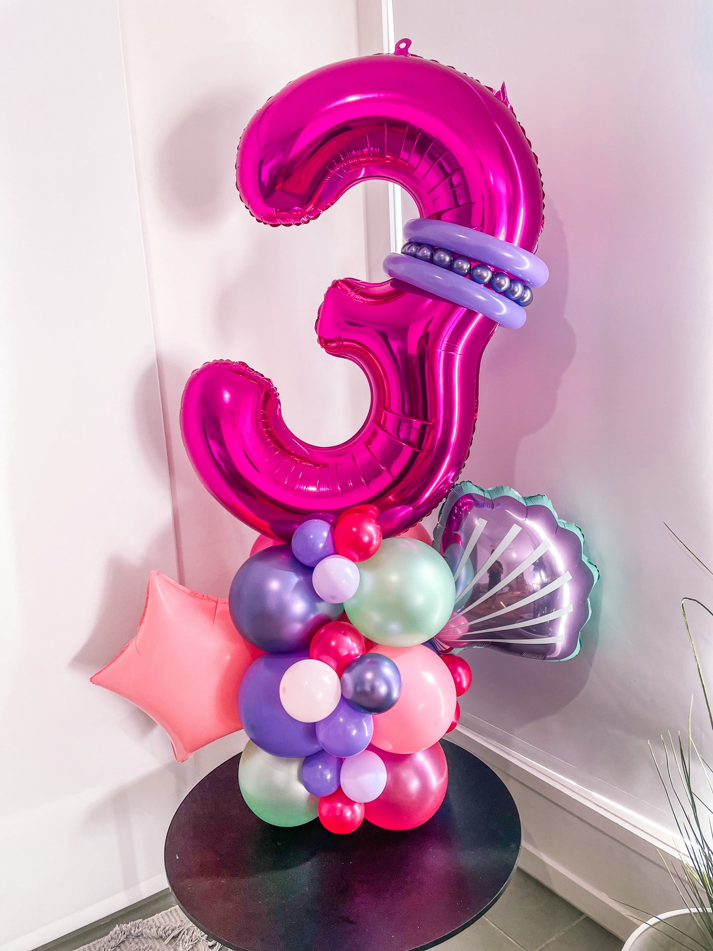 Mermaid Girls 86cm Number Balloon Bouquets