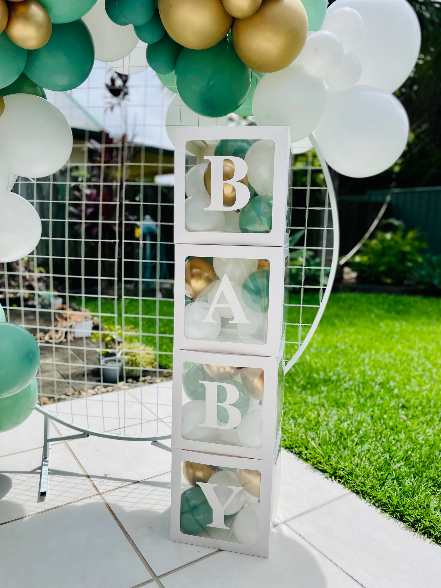 Baby Boxes filled with Balloons (colour of your choice)