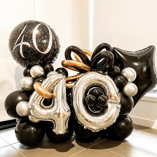 Black Small Number Balloon Bouquet