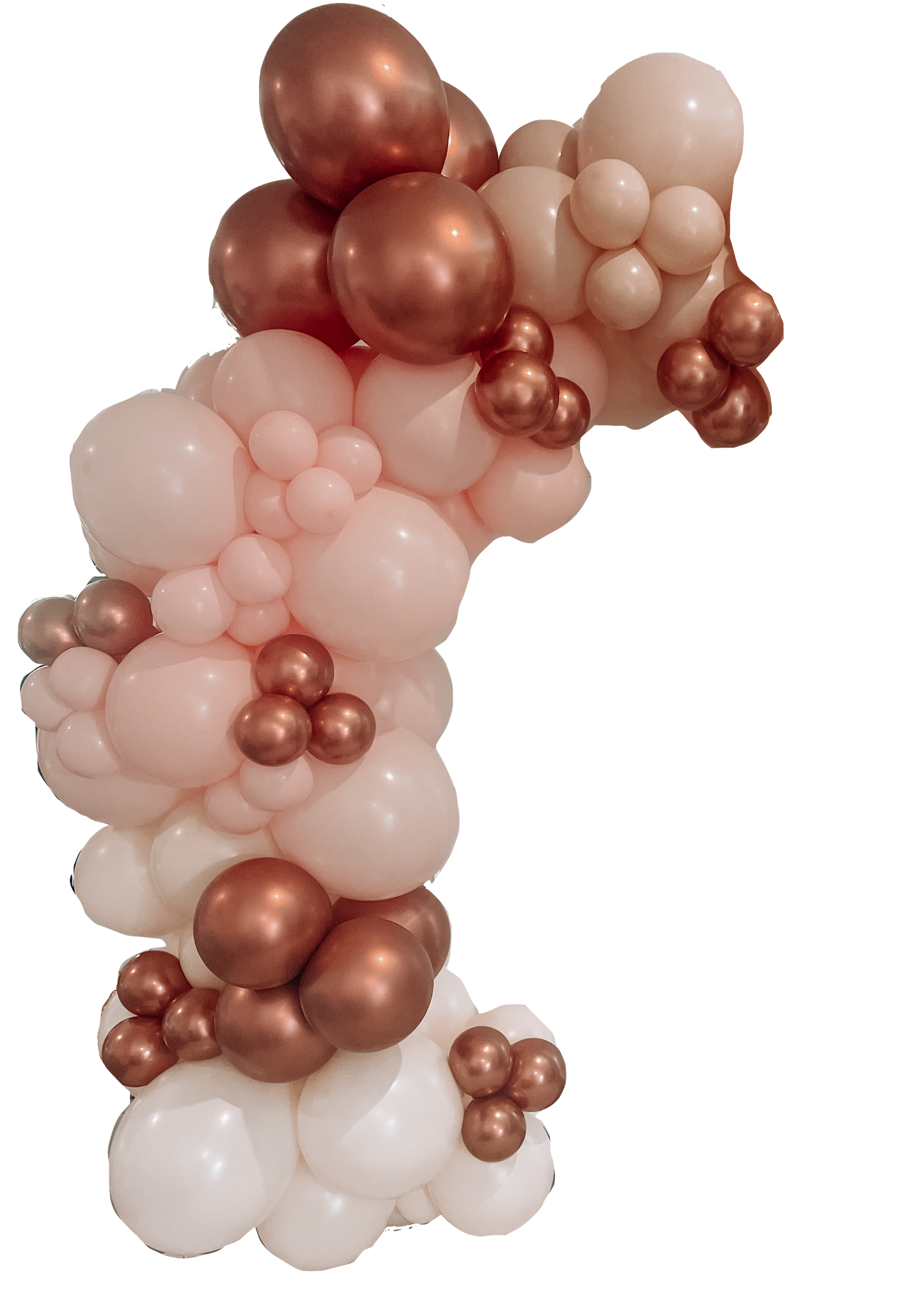 Ready To Hang - ROSE Gold Pink and whiteStandard Balloon Garland