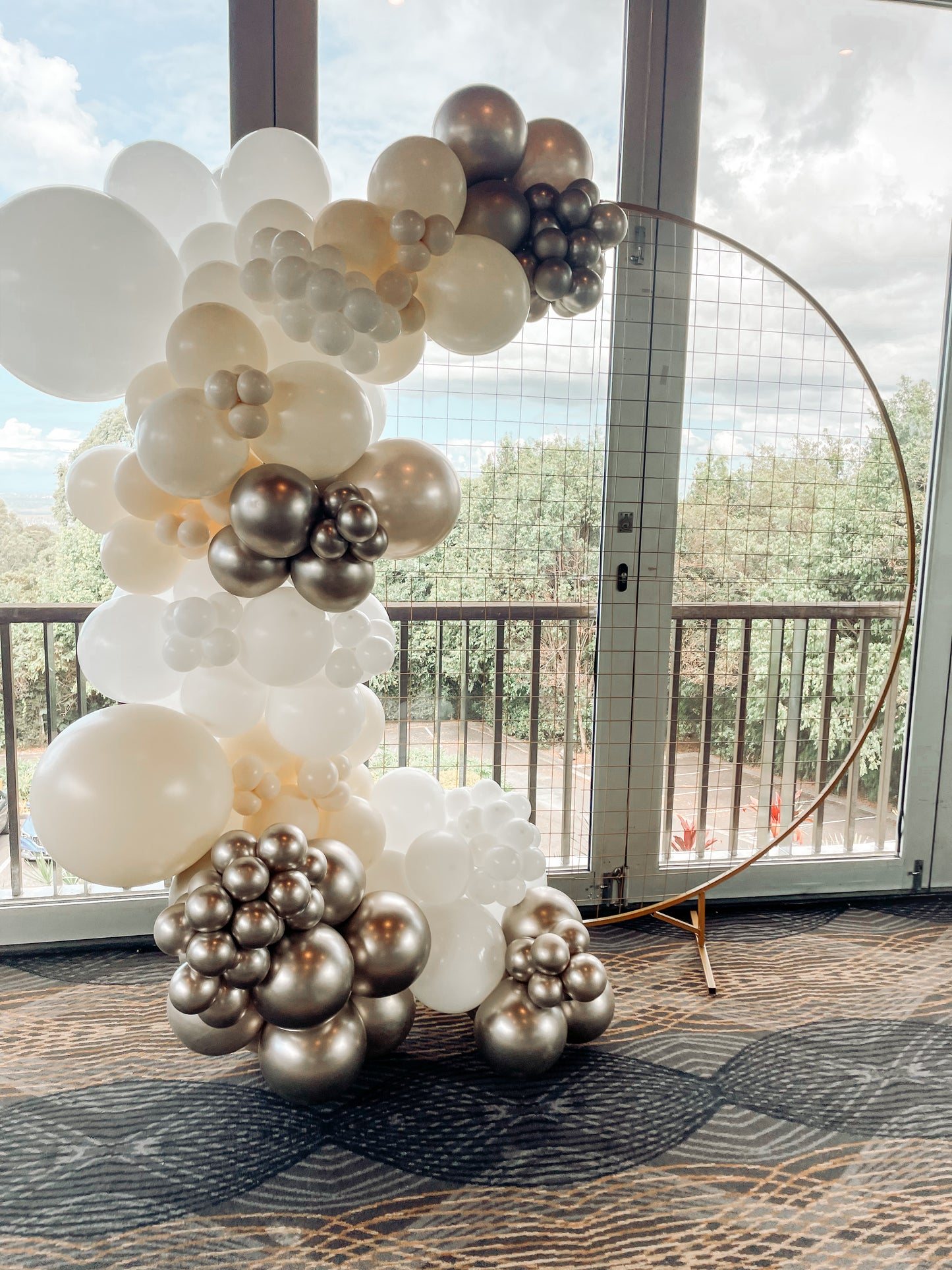 2m Gold Mesh Hoop backdrop ONLY